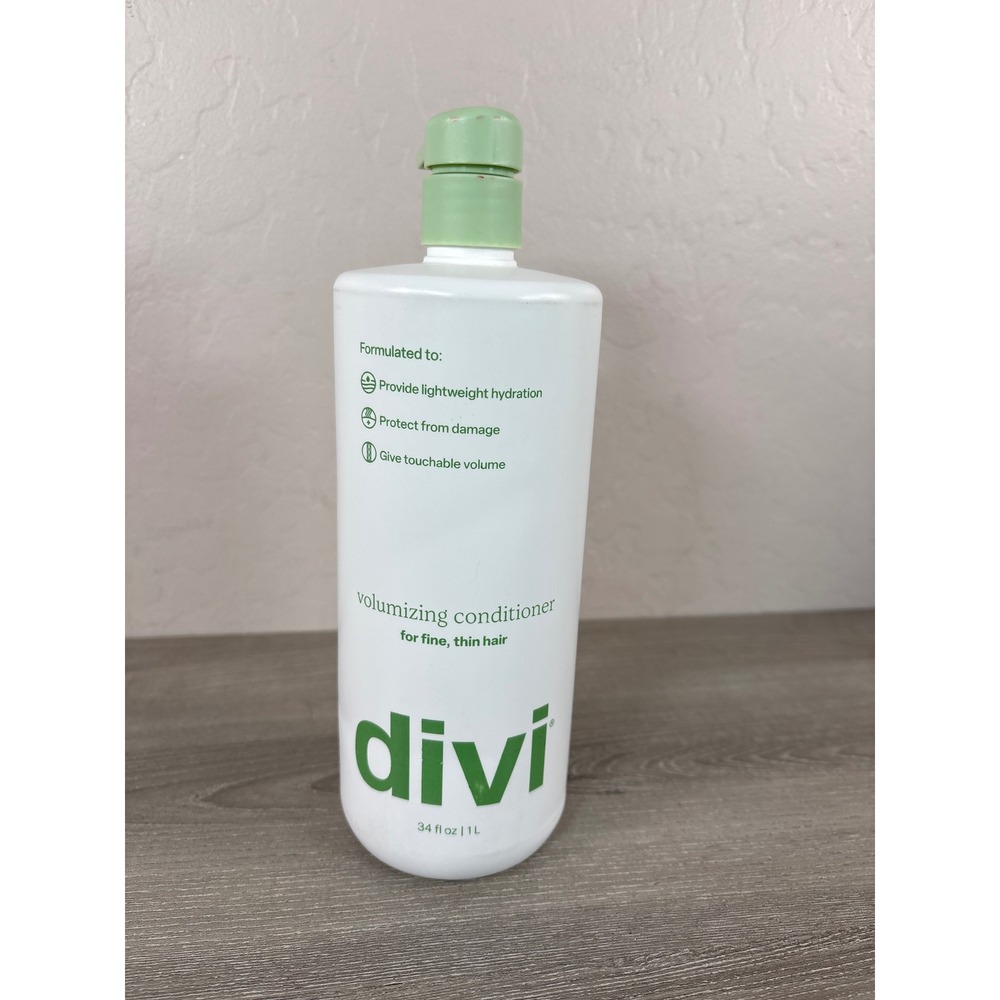 Divi Volumizing Conditioner for Fine Thin Hair 34 fl oz 1L Pump Bottle Vegan